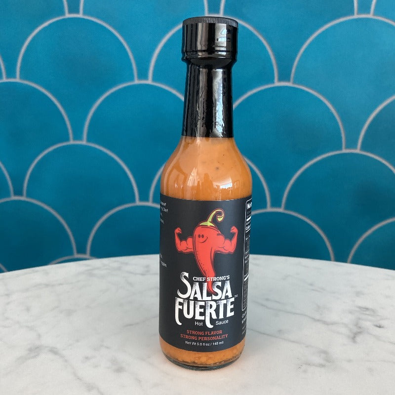 Salsa Fuerte hot sauce, created by award-winning Chef Craig Strong, is a medium-level hot sauce created to elevate the flavor of any dish. Using fresh ingredients, not powders, Salsa Fuerte is a must-have condiment in any kitchen.